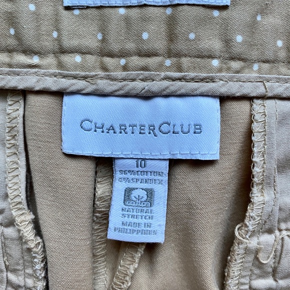 Charter Club Womens Cropped Pants , Flat Front Cropped Pants, Womens Pants - Picture 8 of 10